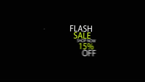 Schwarzer-Bildschirm,-Flash-Sale-Animation-Fünfzehn-Prozent