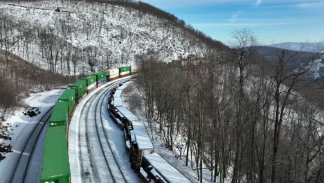 Derailed-train-in-winter-snow