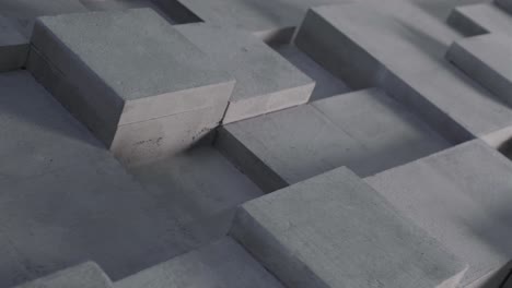 3D-Hintergrund-Aus-Betonwürfeln,-Abstrakter-Quadratischer-Steinformationswandhintergrund,-Städtisches-Designkonzept