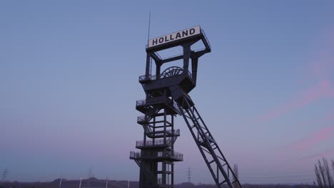 Rotating-shot-to-the-top-of-the-restored-headstock-frame-of-the-Holland-colliery