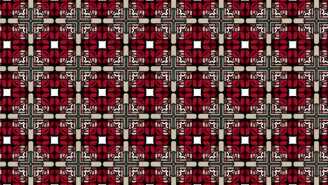 Patrón-De-Mosaico-Sin-Costuras-Principalmente-A-La-Sombra-De-Gris-Negro-Y-Rojo