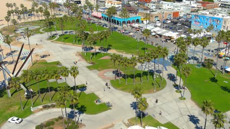 Venice-Beach-Boardwalk-|-Aerial-Fly-By-Shot-|-Afternoon-Lighting