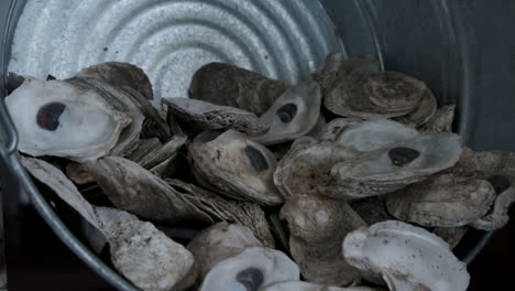 Slow-zoom-out-of-oysters-in-a-metal-container