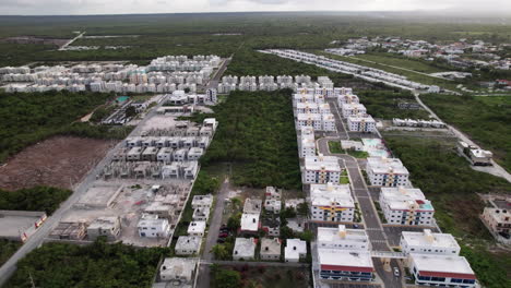Aerial-Flying-Over-Brand-New-Apartments-Called-Residential-Selene-V-And-Condominios-Mar-de-Plata-In-Punta-Cana