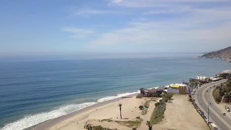 Slow-motion-of-the-most-beautiful-bay-in-Malibu