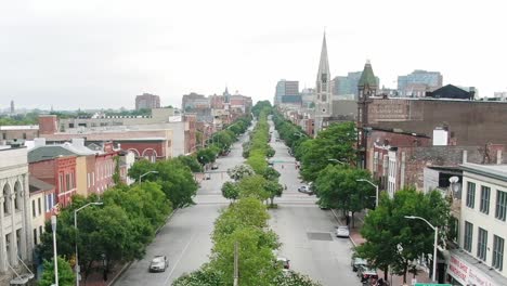 Empty-street-of-Baltimore-during-2020-coronavirus-pandemic