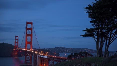 Hermosa-Vista-Nocturna-Del-Puente-Golden-Gate