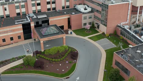 Aerial-of-hospital-main-entrance