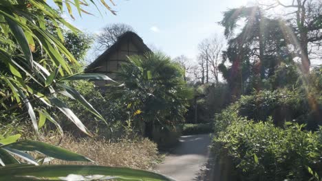 Japanese-Minka-house-on-a-sunny-day-Kew-Gardens