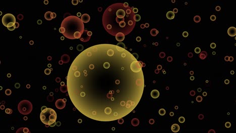 animated-bubble-moving-forward-gold-and-red-color-video-overlay