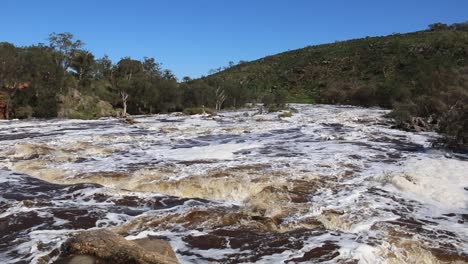 Bells-Rapids-Swan-River-Fast-Flowing-Whitewater-After-Heavy-Rains