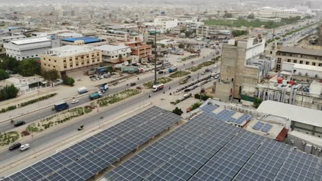 Karachi-Rooftop-Building-With-Solar-Panels-On-Top