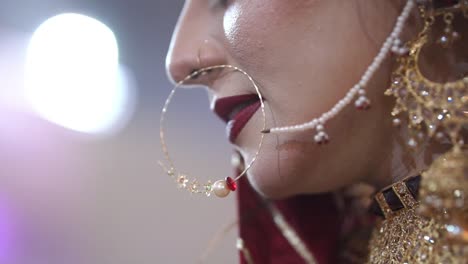 Close-Up-View-Of-Nath-Nose-Ring-On-Beautiful-Asian-Bride