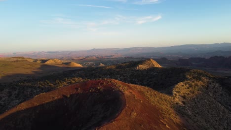 Aerial-jib-drone-view-of-a-dormant-volcano-in-St