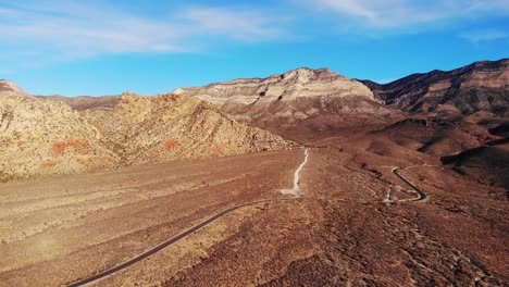 Red-Rock-Canyon-aerial-approach-to-highways-and-trails