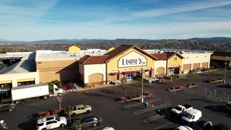 Lowes-Home-Improvement-Store-aerial-flyover-on-a-beautiful-morning-in-Southern-California
