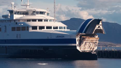 A-close-up-shot-of-the-ferry-arriving-at-the-terminal