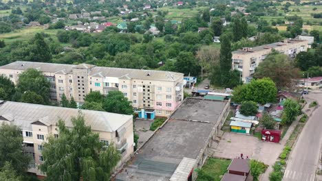 Aerial-Drone-video-of-Kalyta-town-apartment-buildings-on-the-border-of-Kyiv-Oblast-and-Chernihiv-Oblast-Ukraine