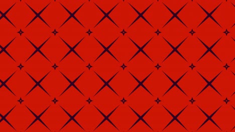 Abstract,-background-animation,-scrolling-right,-black-crosses-on-red-background