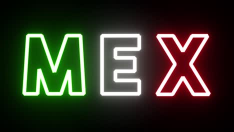 Mexiko-Grün-Weiß-Rot-Leuchtreklame