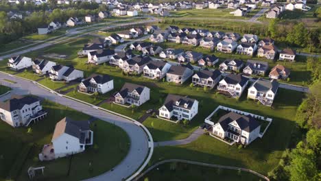 Flying-over-a-suburban-homes