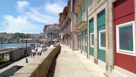 Little-Path-Way-on-the-Top-of-Ribeira-District-near-Colorful-Facade-Houses