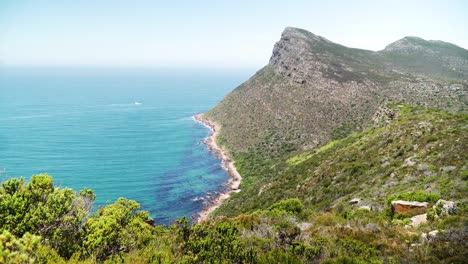 Vista-Al-Mar-Desde-El-Promontorio-De-Cape-Point-En-La-Península-Del-Cabo-En-Sudáfrica