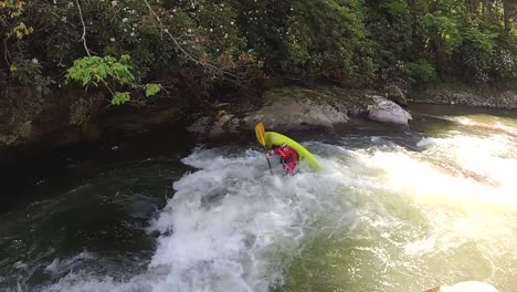 Drone-of-kayaker-Whitewater-Surfing