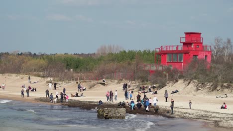 People-Enjoying-Warm-and-Sunny-Day-on-Melnrage-Beach-in-Klaipeda