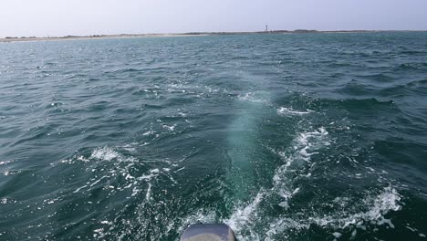 white-speedboat-wake-on-blue-sea