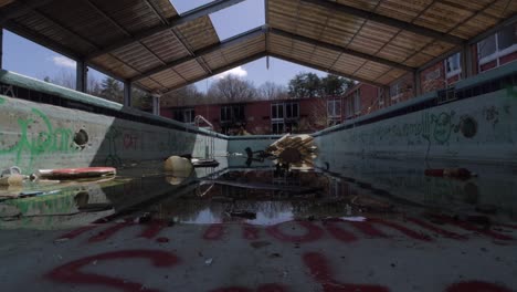 Footage-of-an-Abandoned-Covered-Swimming-Pool