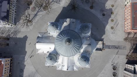 AERIAL:-Top-View-Shot-of-Church-of-St