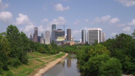 Aerial-of-city-of-Houston-landscape-near-the-downtown-area