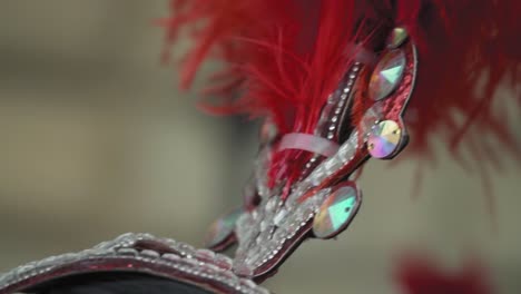 Closeup-shot-of-red-Drag-Queen-'s-accessories