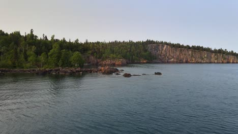 Tettegouche-State-Park-aerial-view-in-Lake-Superior-North-Shore-area,-visit-and-explore-mn,-nature-wonderful-landscape