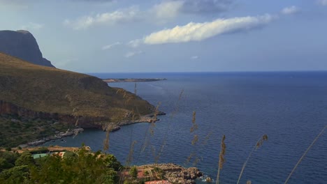 Moving-scenery-of-Sicilian-Riserva-dello-Zingaro-natural-reserve-in-Sicily-seen-from-car