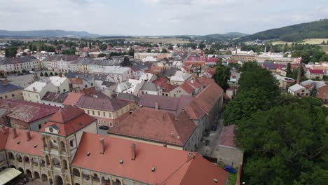 Elevated-view-of-the-charming-castle-of-Moravska-Trebova-in-The-Czech-Republic