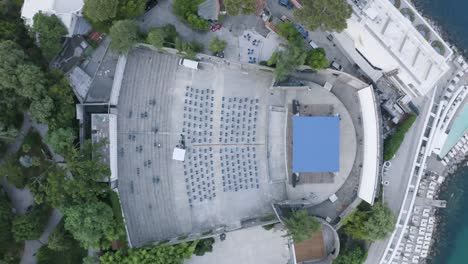 Top-View-Of-The-Open-Air-Summer-Theater-In-Opatija,-Croatia