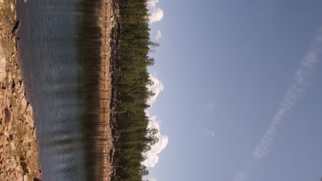 Vertikale-Aufnahme-Des-Flussufers-Bei-Willow-Spring
