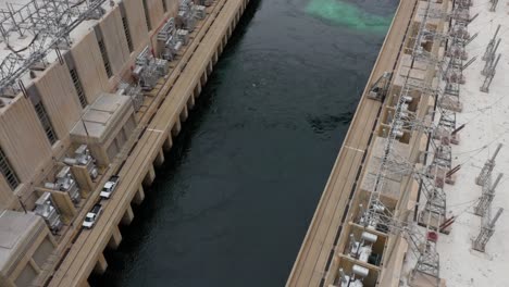 Luftaufnahme-Der-Kraftwerke-Des-Hoover-Staudamms-Und-Des-Colorado-River