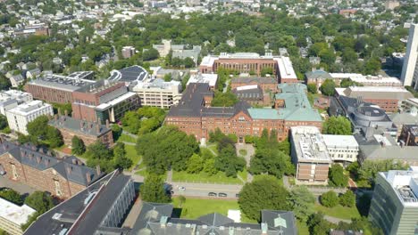 Birds-Eye-View-of-Harvard-University-in-Boston,-MA