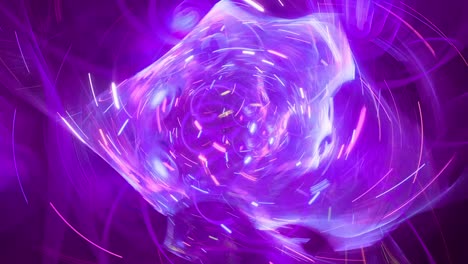 Bunte-Trippige-Psychedelische-Bewegungsunschärfeschleife---Teilchenbeschleuniger---Kosmisches-Kaleidoskop,-Spiritueller-Techno-Trance-Hintergrund