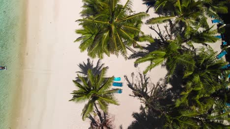 Cook-Island---Flying-over-white-sand-beach-in-Rarotonga-Island
