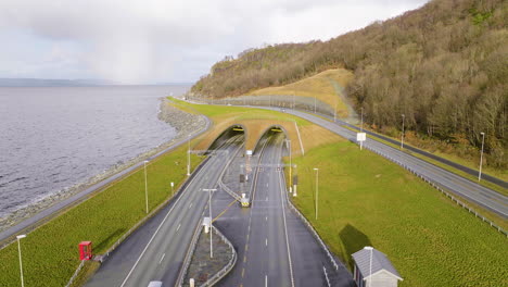 Entrada-Este-Al-Sistema-De-Túneles-Submarinos-Ryfast-En-Rogaland,-Noruega