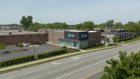 Fixed-Aerial-View-of-AT-and-T-Communications-Storefront-in-Suburban-Neighborhood