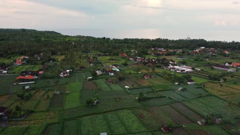 tropical-village-view-at-Amed-Bali,-slow-motion