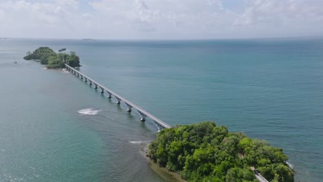 Puente-De-Cayo-Samana,-Bridge-Over-Samana-Bay-To-Cayo-Vigia-Island-In-Dominican-Republic