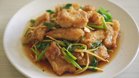 Stir-Fried-Fish-with-Chinese-Celery---Asian-food-style
