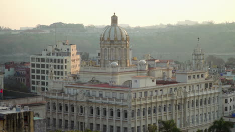 Grand-Theater-of-Havana,-skyline,-Cuba-with-buildings