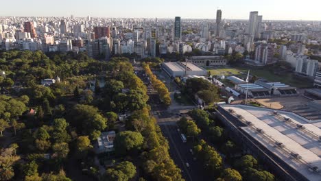 Aerial-view-of-Palermo-district-in-Buenos-Aires,-Argentina
